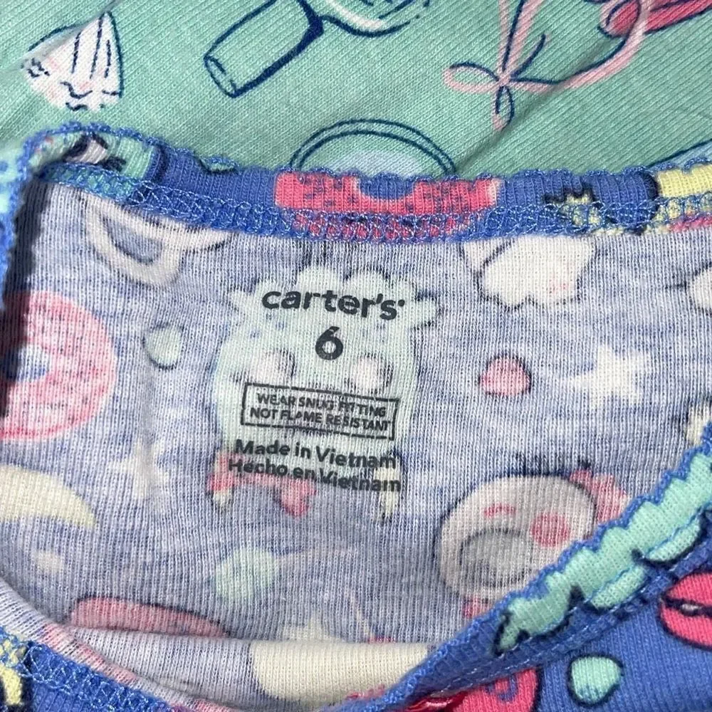 Carter’s Girls Cotton Pajama Sets.‎ Size 6